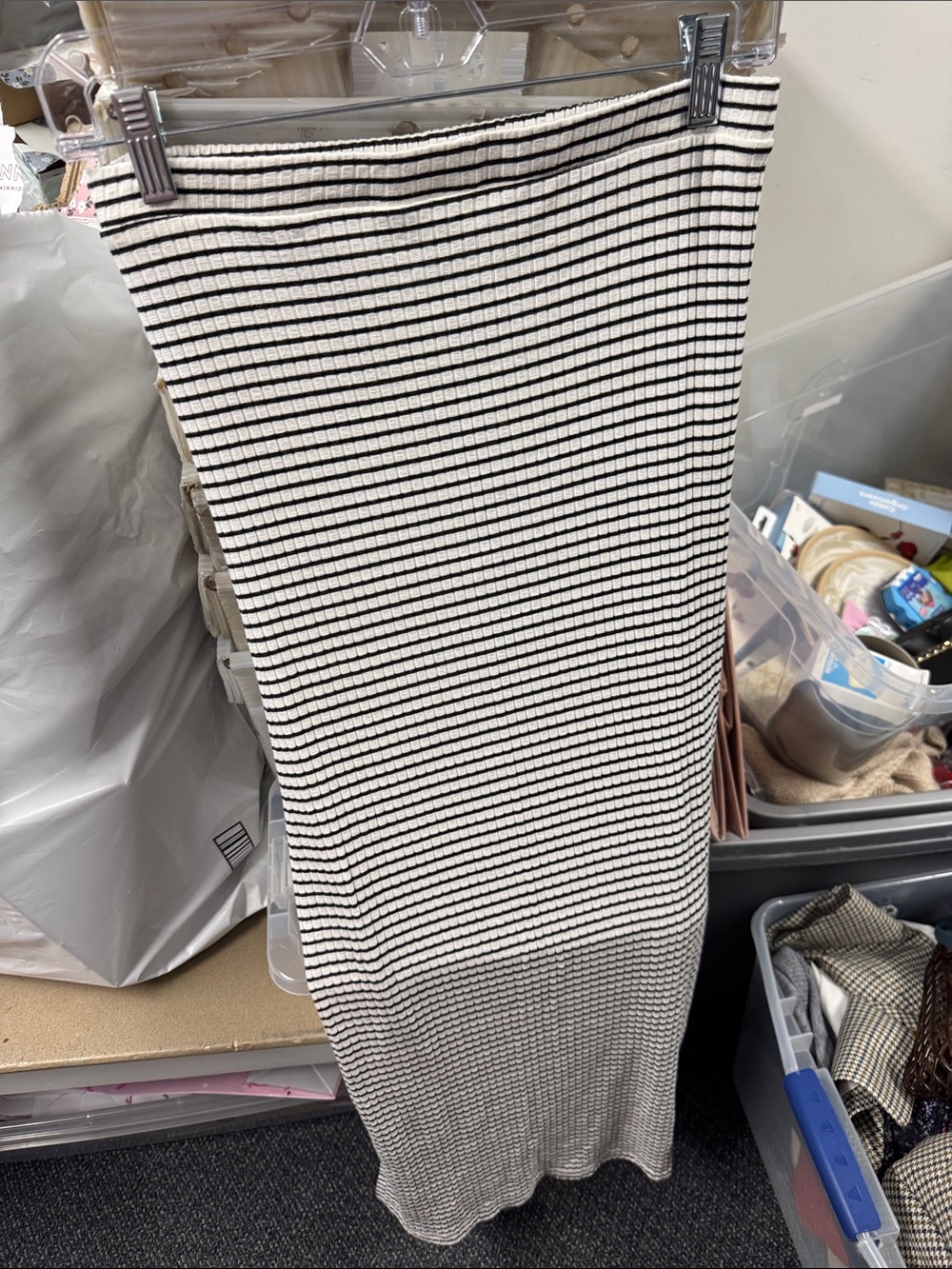 Rvca striped strapless dress M // 082424